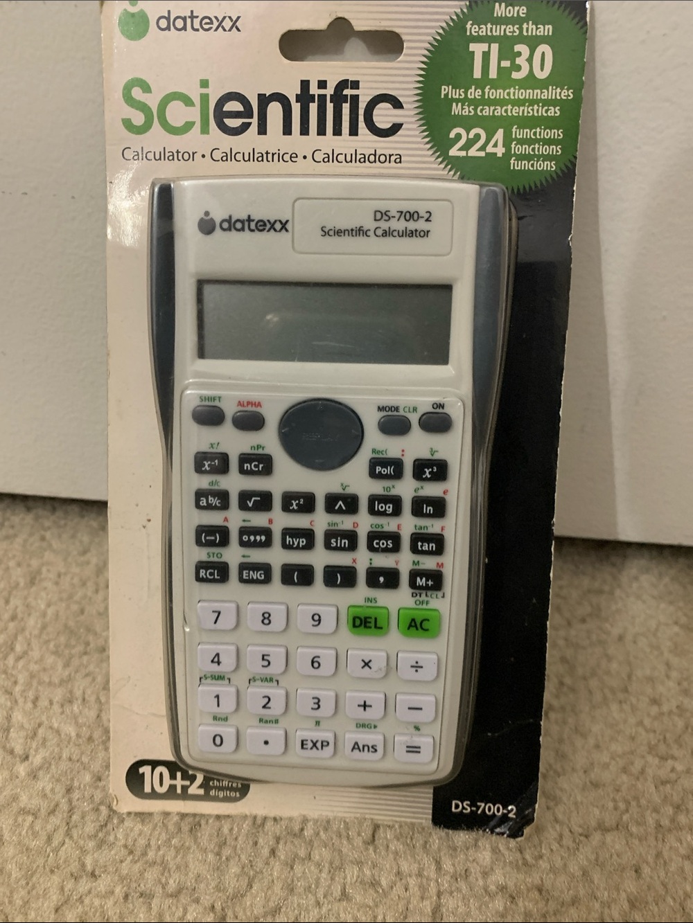 Datexx DS-700-2 Scientific Calculator in White